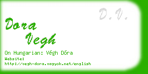 dora vegh business card