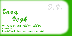 dora vegh business card